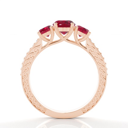 Zinkeneinstellung Oval Ruby Vintage Ring