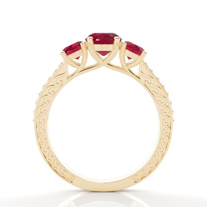 Zinkeneinstellung Oval Ruby Vintage Ring