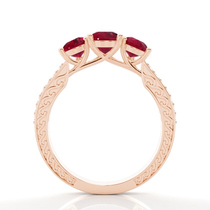 Zinkeneinstellung Birne Rubin Vintage Ring