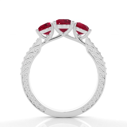 Zinkeneinstellung Birne Rubin Vintage Ring