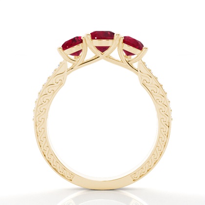 Zinkeneinstellung Birne Rubin Vintage Ring