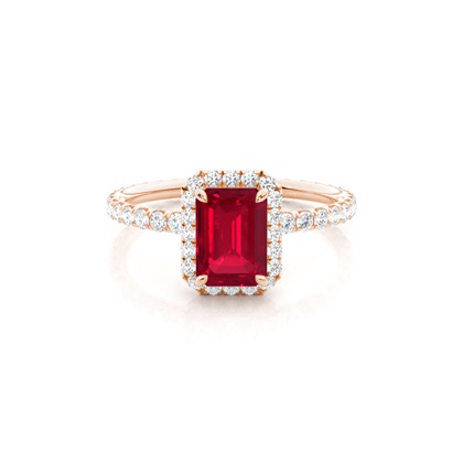 Prong Setting Ruby Side Stone Ring