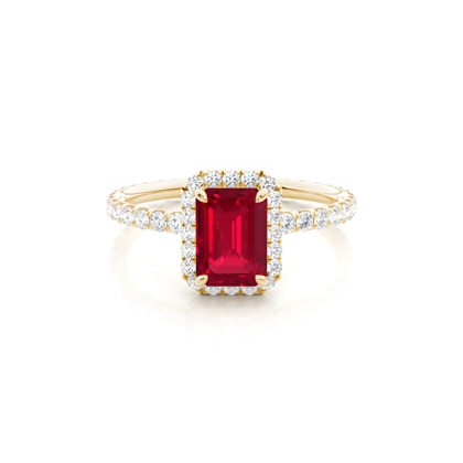 Prong Setting Ruby Side Stone Ring