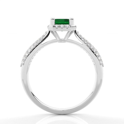 Zinkeneinstellung Smaragd-Seitensteinring