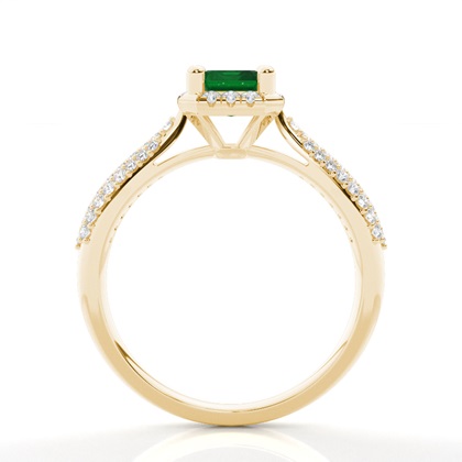 Zinkeneinstellung Smaragd-Seitensteinring