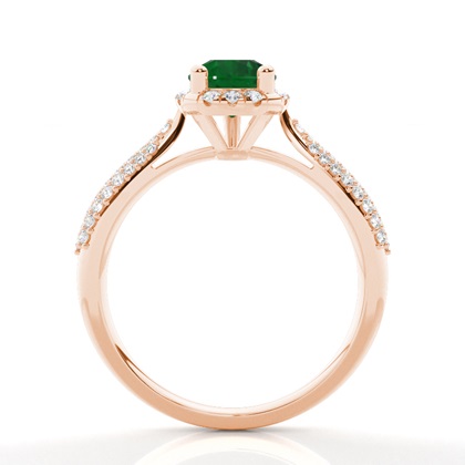 Zinkeneinstellung Birnen-Smaragd-Seitensteinring