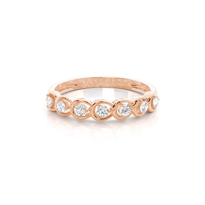 Rose Gold Half Eternity Diamond Rings