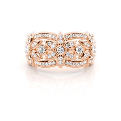 Rose Gold Statement Diamond Rings