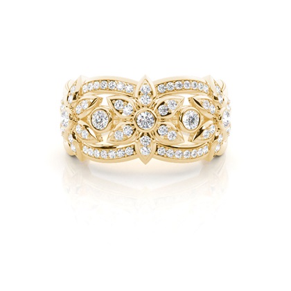 Yellow Gold Statement Diamond Rings