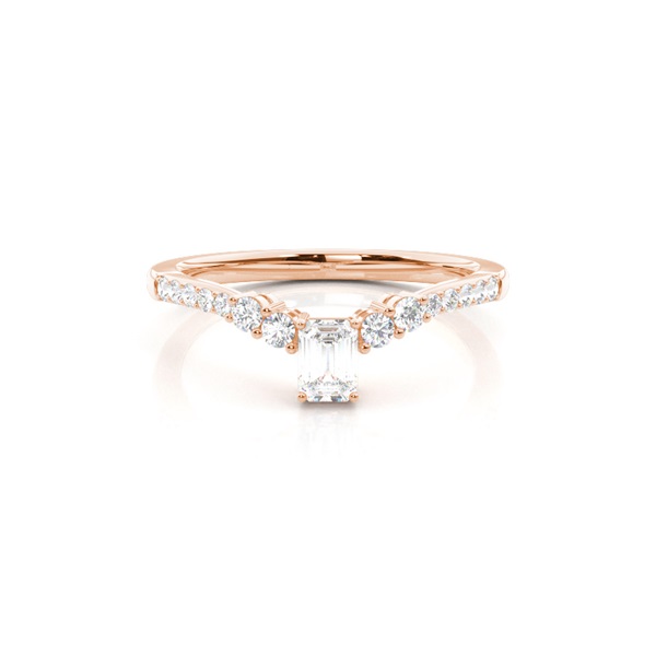 4 Prong Setting Half Eternity Diamond Ring