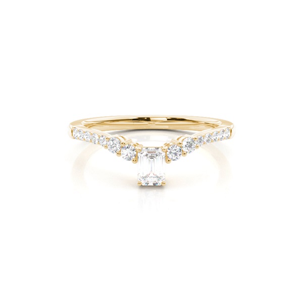 Halb Eternity Diamant Ring in einer Krappenfassung