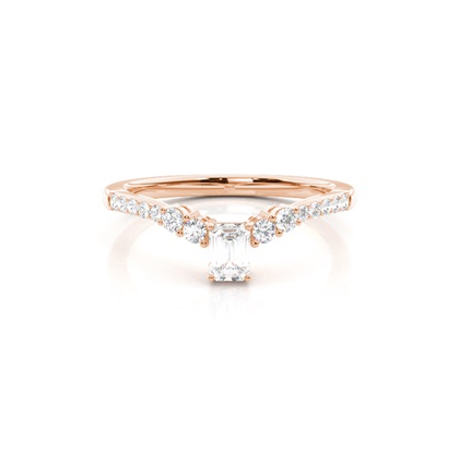 Rose Gold Half Eternity Diamond Rings