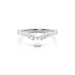 4 Prong Setting Half Eternity Diamond Ring