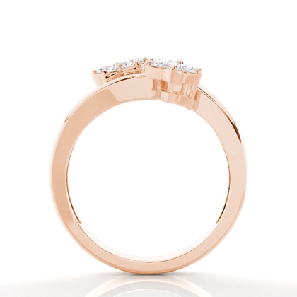 Rose Gold Diamond Cluster Rings