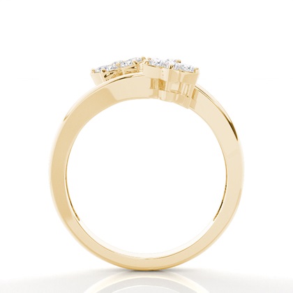 Yellow Gold Cluster Diamond Rings