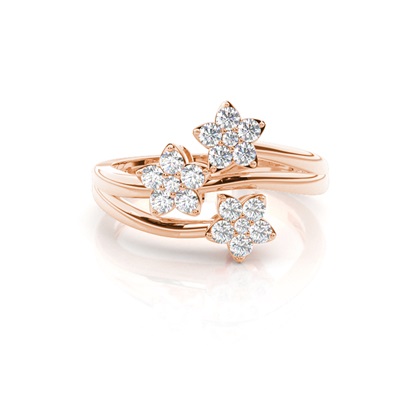 Rose Gold Diamond Cluster Rings