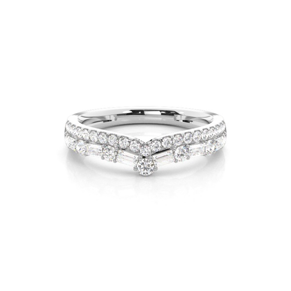 2.70mm Studded Slight Comfort Fit Diamond Shaped Band