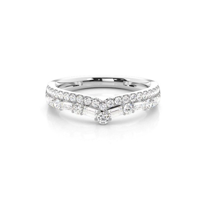 2.70mm Studded Slight Comfort Fit Diamond Shaped Band