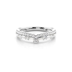 2.70mm Studded Slight Comfort Fit Diamond Shaped Band