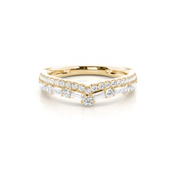 2.70mm Studded Slight Comfort Fit Diamond Shaped Band
