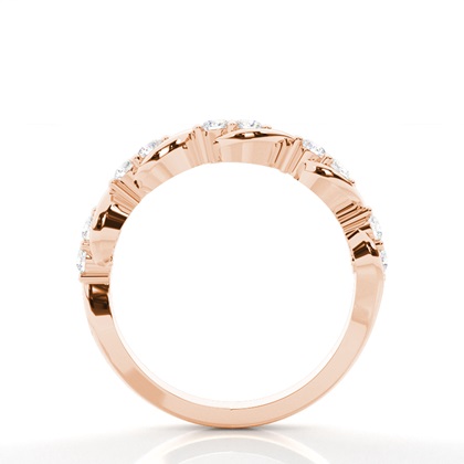 Rose Gold Half Eternity Diamond Rings