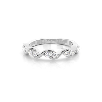 Silver Eternity Diamond Rings