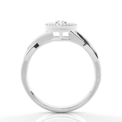 Prong Setting Round Diamond Cluster Ring
