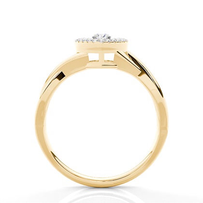 Yellow Gold Cluster Diamond Rings