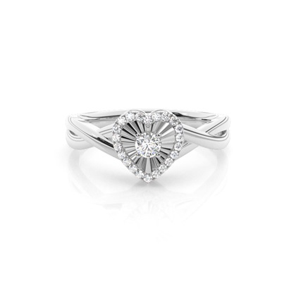 Prong Setting Round Diamond Cluster Ring