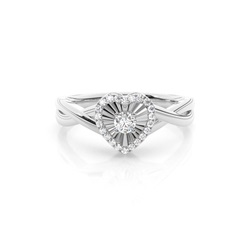 Runder Diamant-Cluster-Ring in Krappenfassung