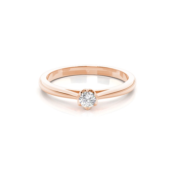 6 Prong Setting Round Diamond Engagement Ring