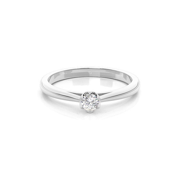 6 Prong Setting Round Diamond Engagement Ring