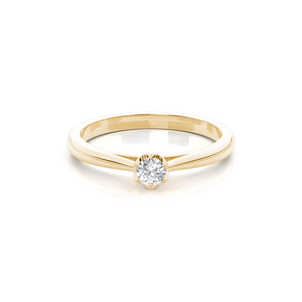 6 Prong Setting Round Diamond Engagement Ring