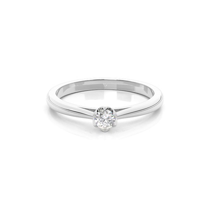 6 Prong Setting Round Diamond Engagement Ring