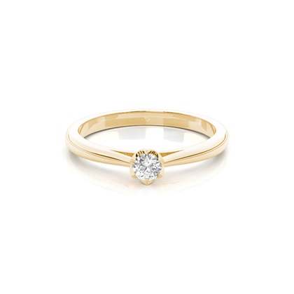 Yellow Gold Dainty Diamond Engagement Rings