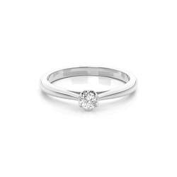 6 Prong Setting Round Diamond Engagement Ring