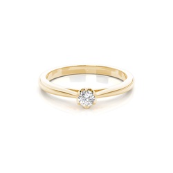 6 Prong Setting Round Diamond Engagement Ring