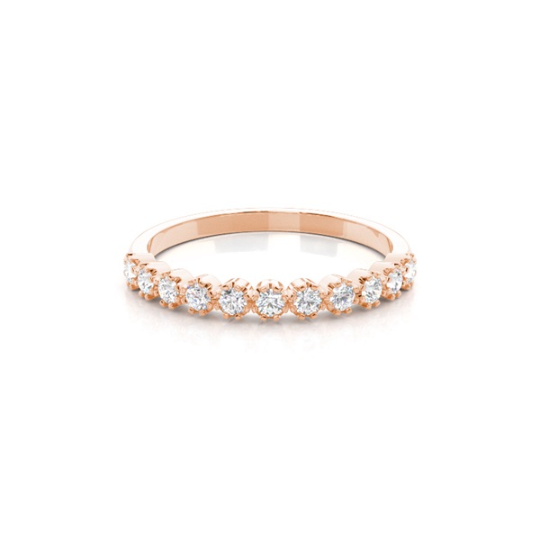 Prong Setting Half Eternity Diamond Ring