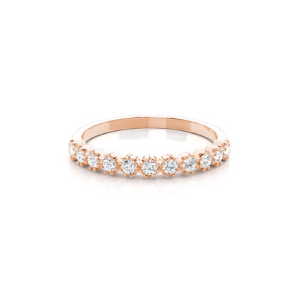 Rose Gold Half Eternity Diamond Rings
