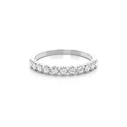 Prong Setting Half Eternity Diamond Ring