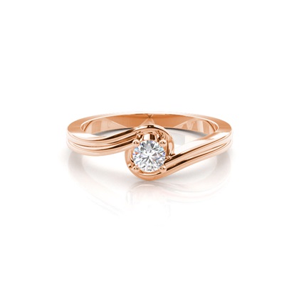 Rose Gold Dainty Diamond Engagement Rings