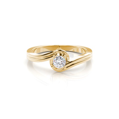 Yellow Gold Dainty Diamond Engagement Rings