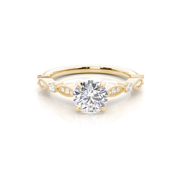 4 Prong Setting Round Diamond Engagement Ring