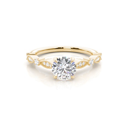 Yellow Gold Ethereal Diamond Engagement Rings