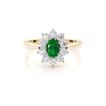 Yellow Gold Halo Rings Gemstones