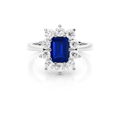 Oval Sapphire Diamond Engagement Rings