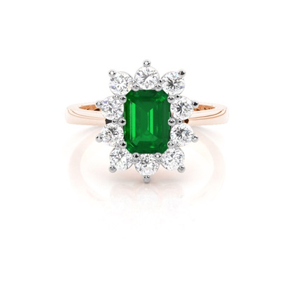 Rose Gold Gemstone Diamond Engagement Rings