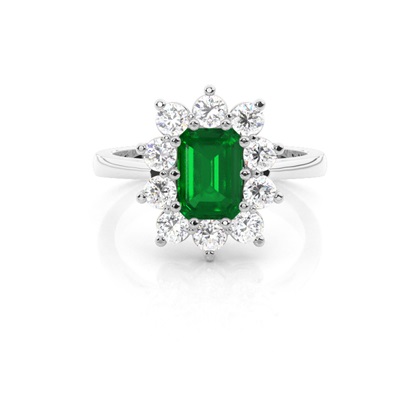 Prong Setting Halo Engagement Ring