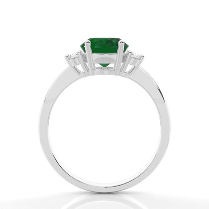 Zinkeneinstellung Smaragd-Seitensteinring