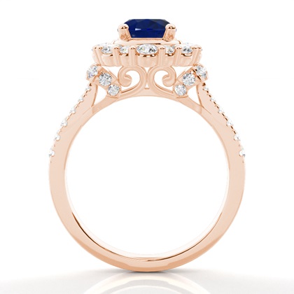 Rose Gold Sapphire Engagement Rings